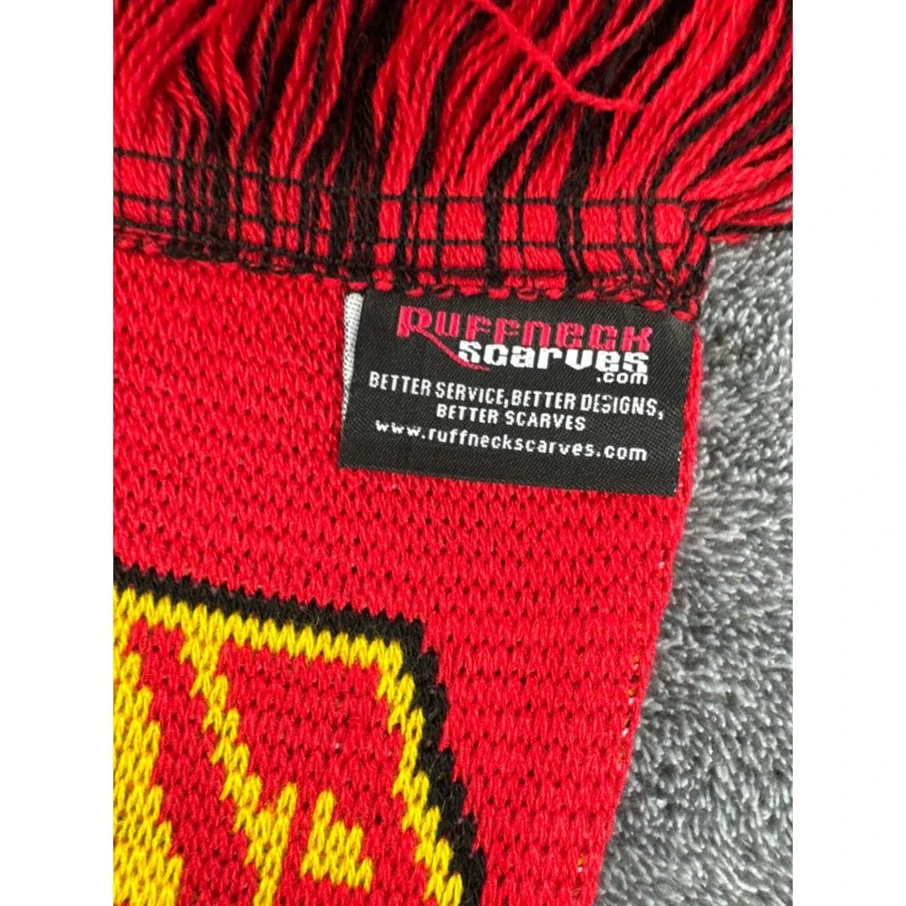 Ruffneck Scarves USA Support Tour‎ Soccer Scarf Red White One Unit Fringed Knit